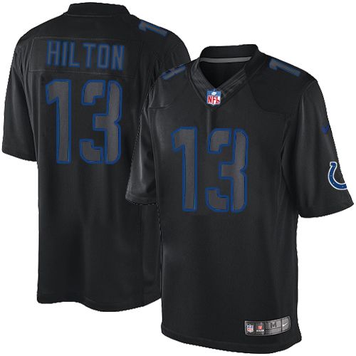 Men's Limited T.Y. Hilton Nike Jersey Black - #13 Impact NFL Indianapolis Colts